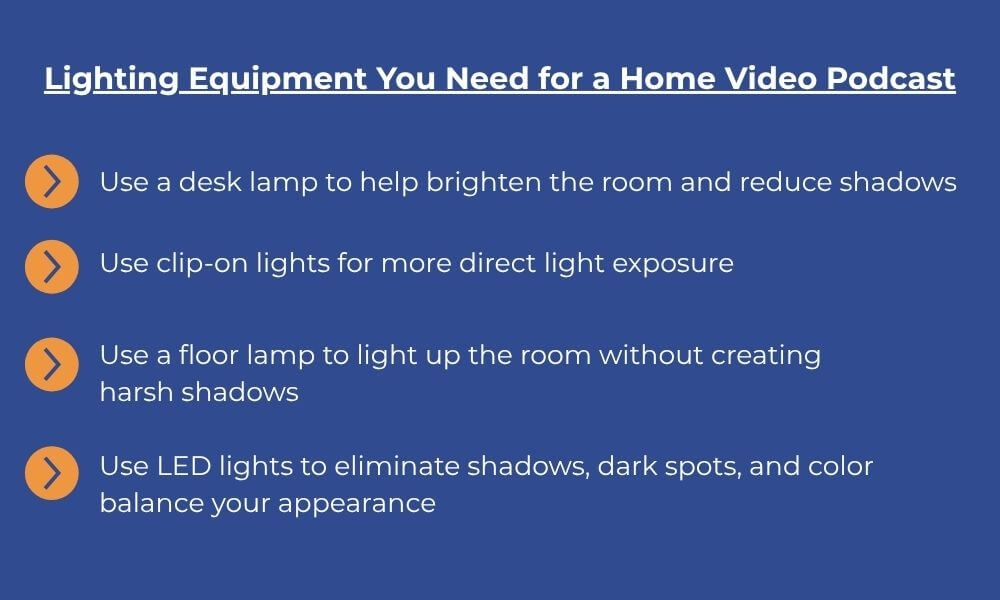 lighting equipment for home video podcast